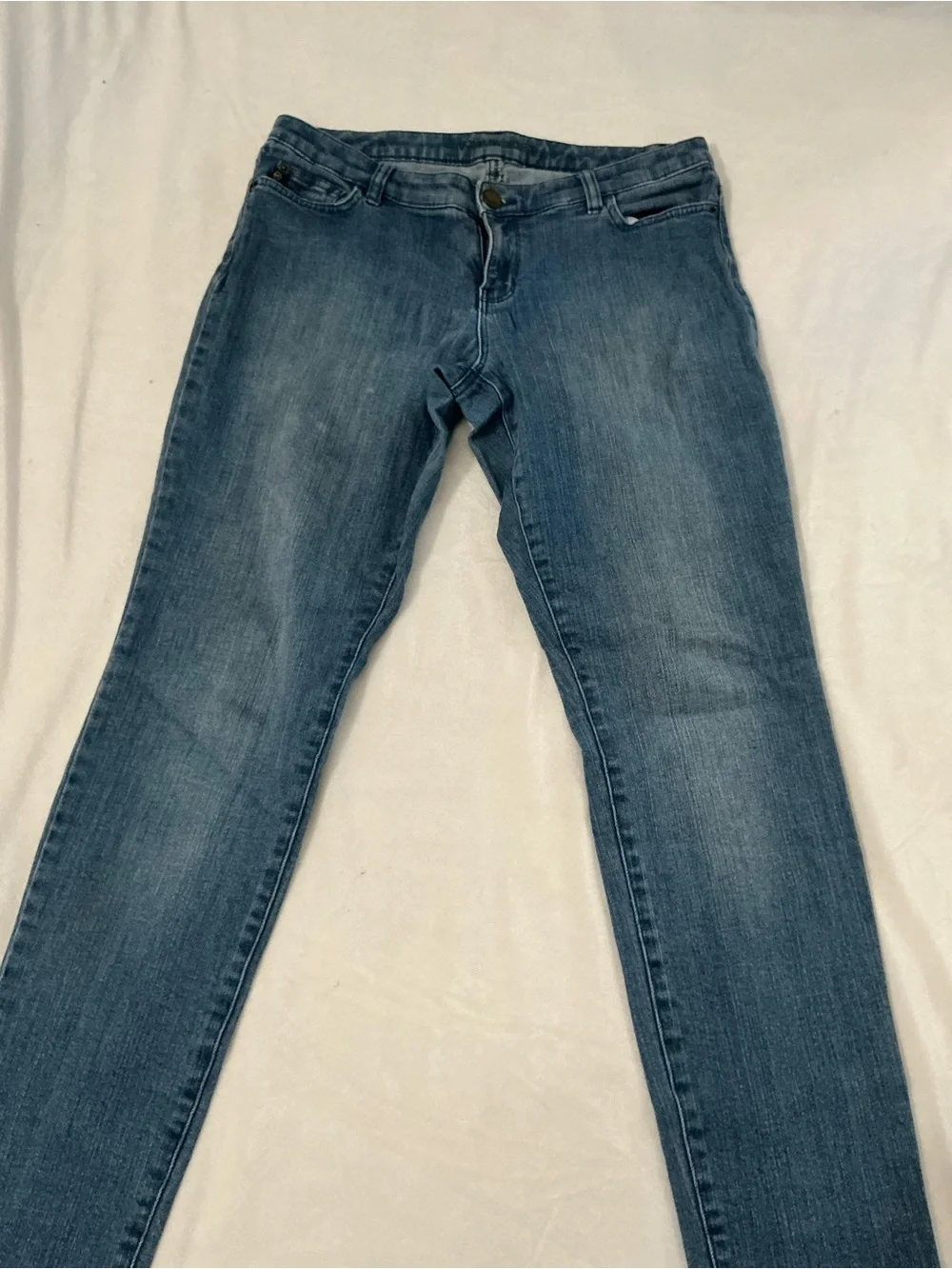 Michael Kors Slim Skinny Jeans in Faded Blue Denim